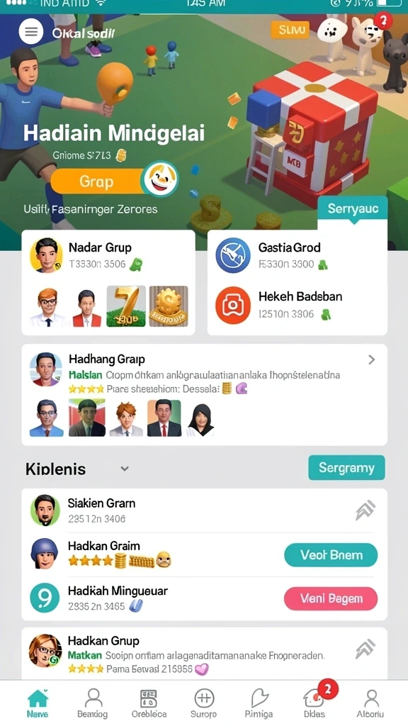 Tampilan antarmuka yang menarik dan mudah digunakan.