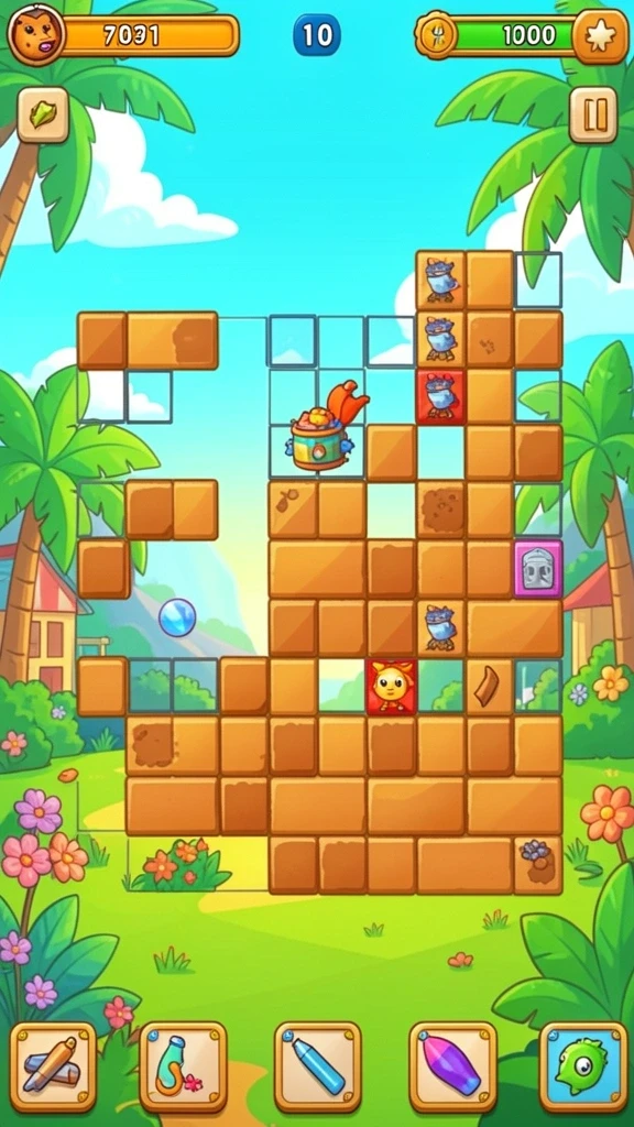Tampilan awal game yang menarik dan informatif.