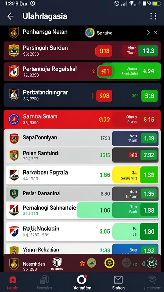 Menampilkan berbagai permainan yang tersedia.