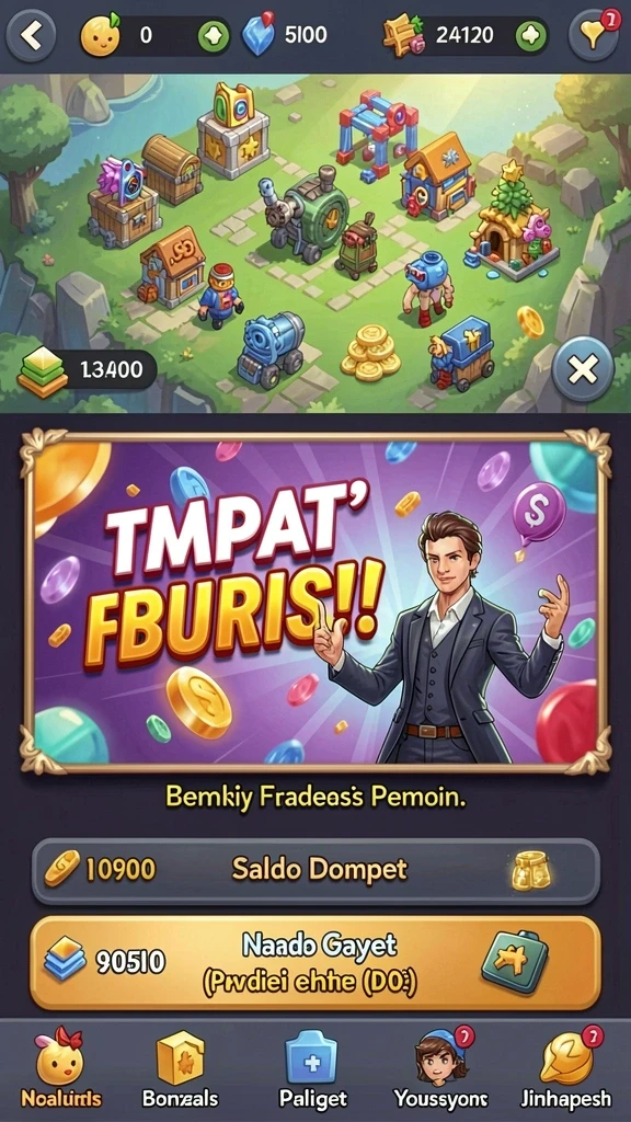 Tampilan antarmuka game yang menarik.