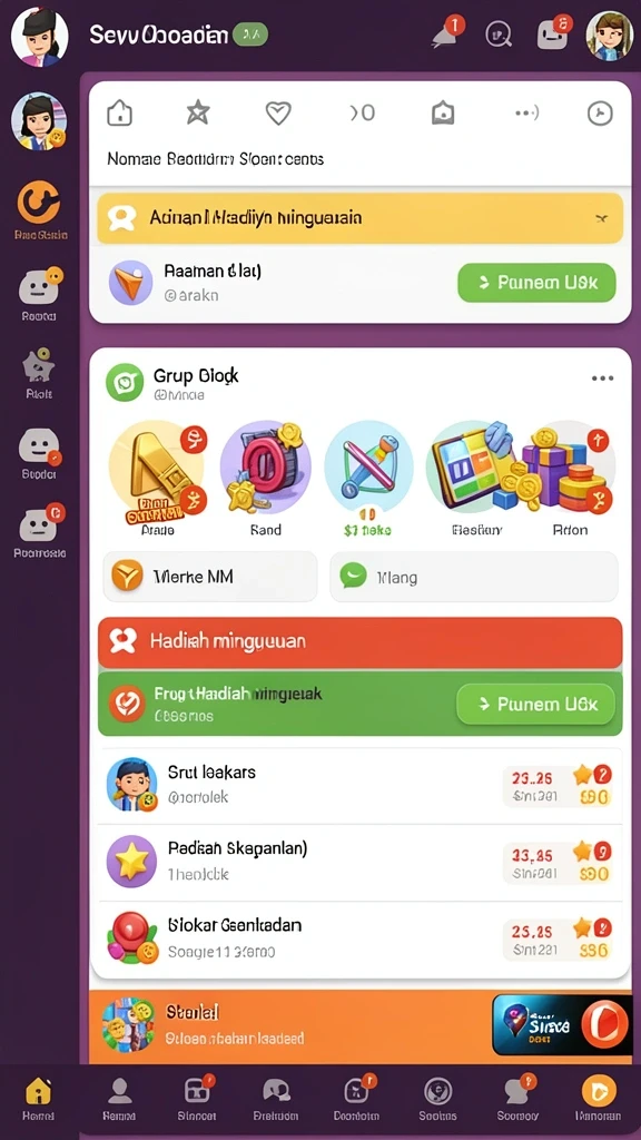 Berbagai jenis permainan untuk semua selera.