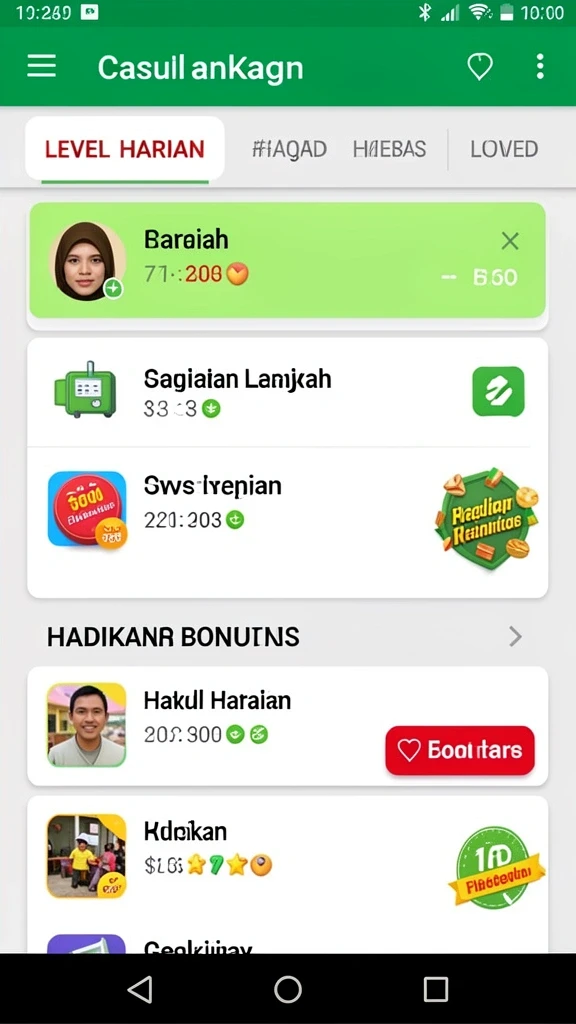 Berbagai jenis permainan seru yang tersedia untuk dimainkan.