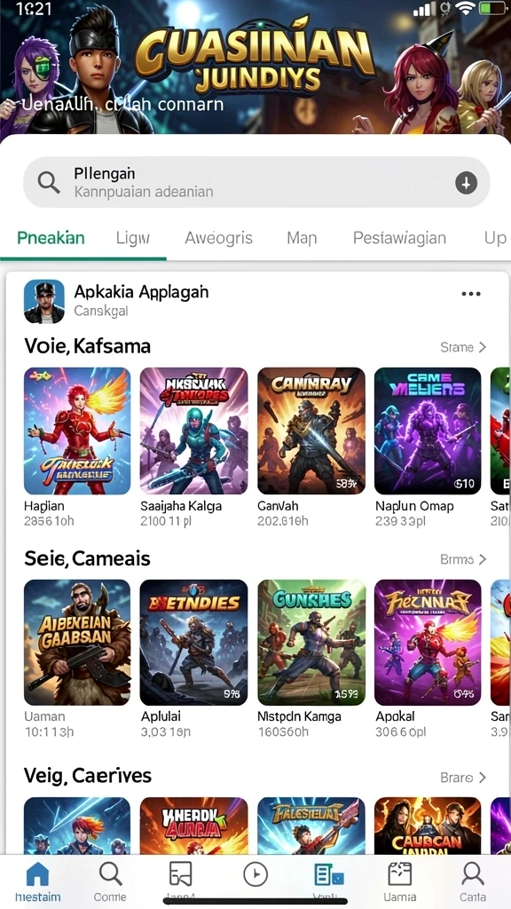 Screenshot menampilkan fitur upgrade karakter yang menarik.