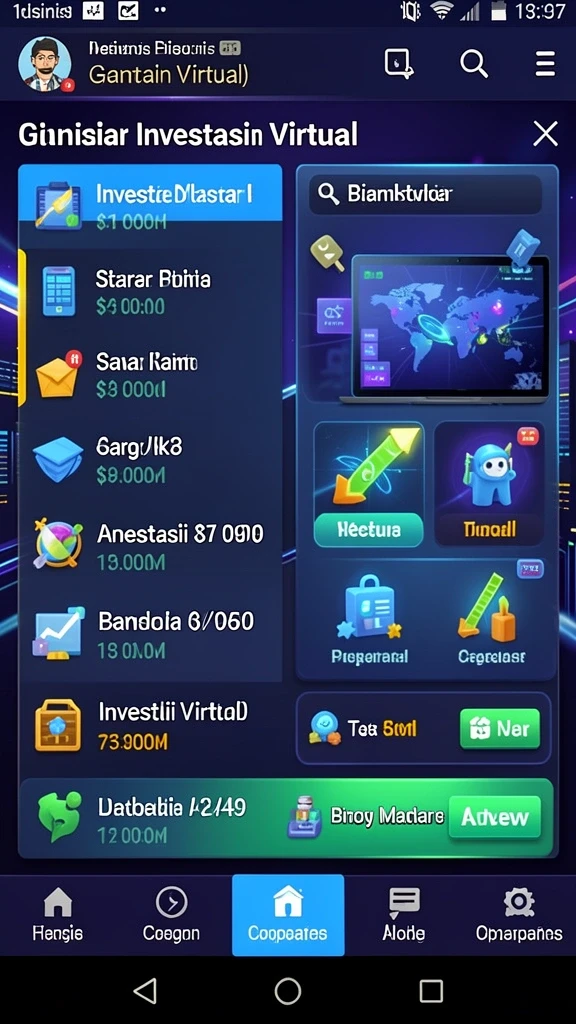 Screenshot menampilkan antarmuka permainan yang menarik.