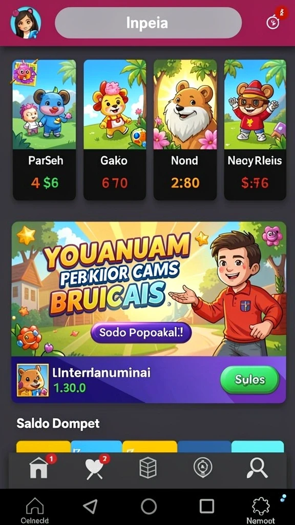 Screenshot karakter unik dalam PLUTO88 dengan desain yang menawan.