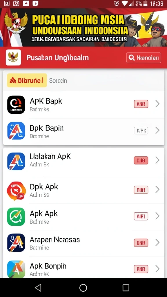 Tampilan karakter yang beragam dan menarik.