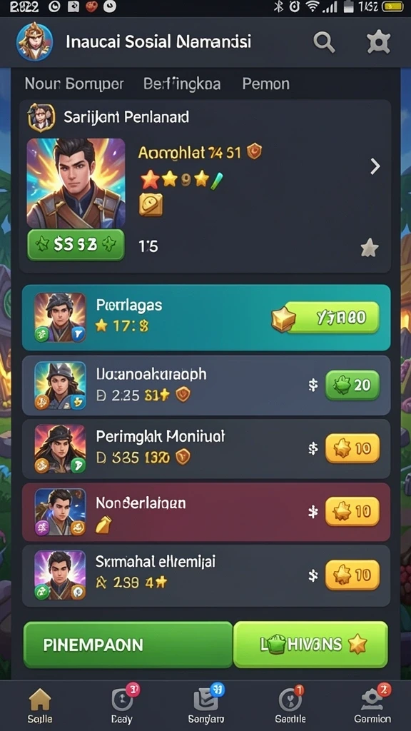Beragam karakter dengan kemampuan unik untuk dipilih.