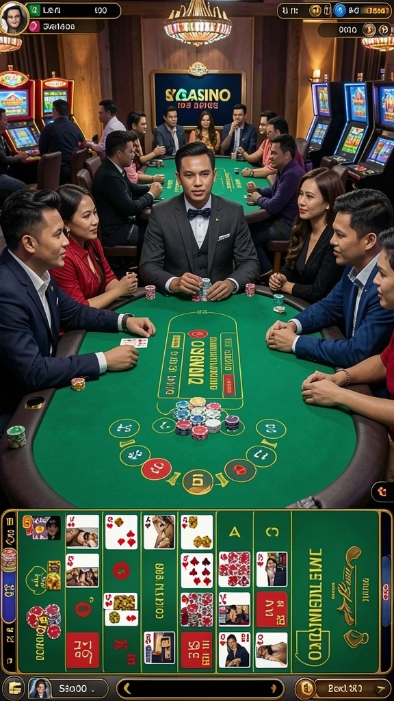 Beragam permainan kartu dan slot yang seru.